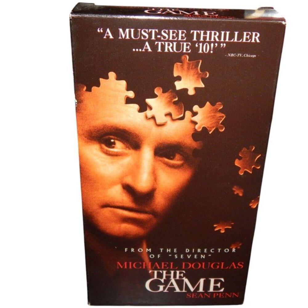 THE GAME vintage thriller VHS in original paper case Michael Douglas Sean Penn